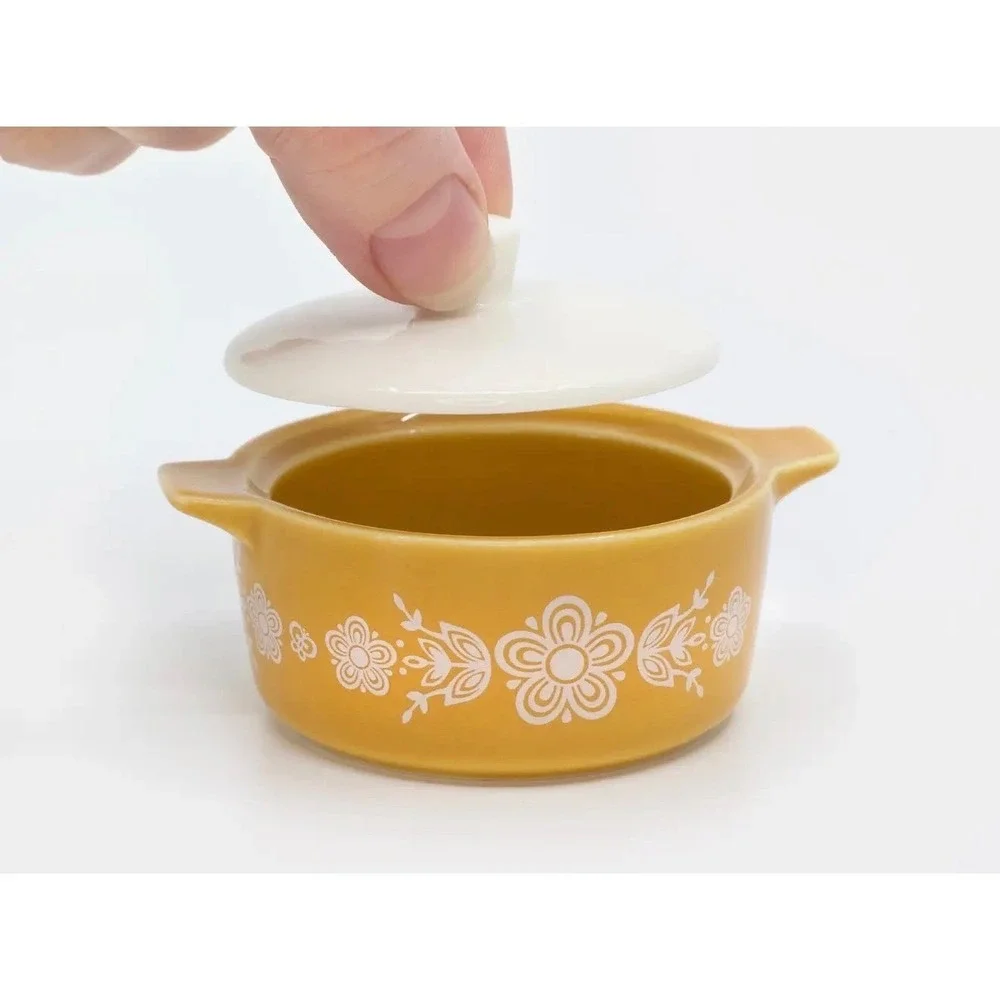 NIP Mini Spring Ceramic Trinket‎ Box w/Lid Vintage Style
